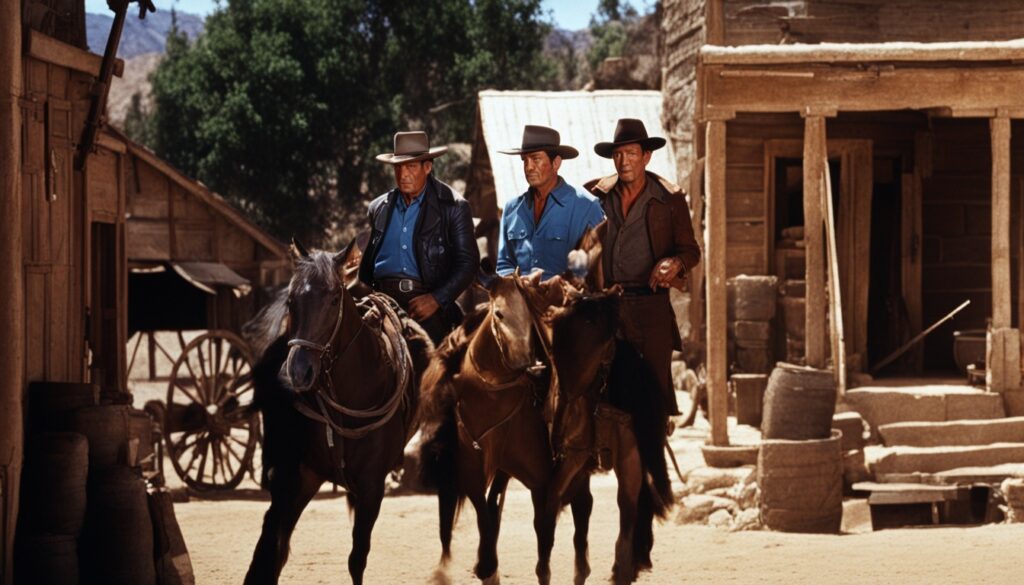 Dean Martin and John Wayne in Rio Bravo