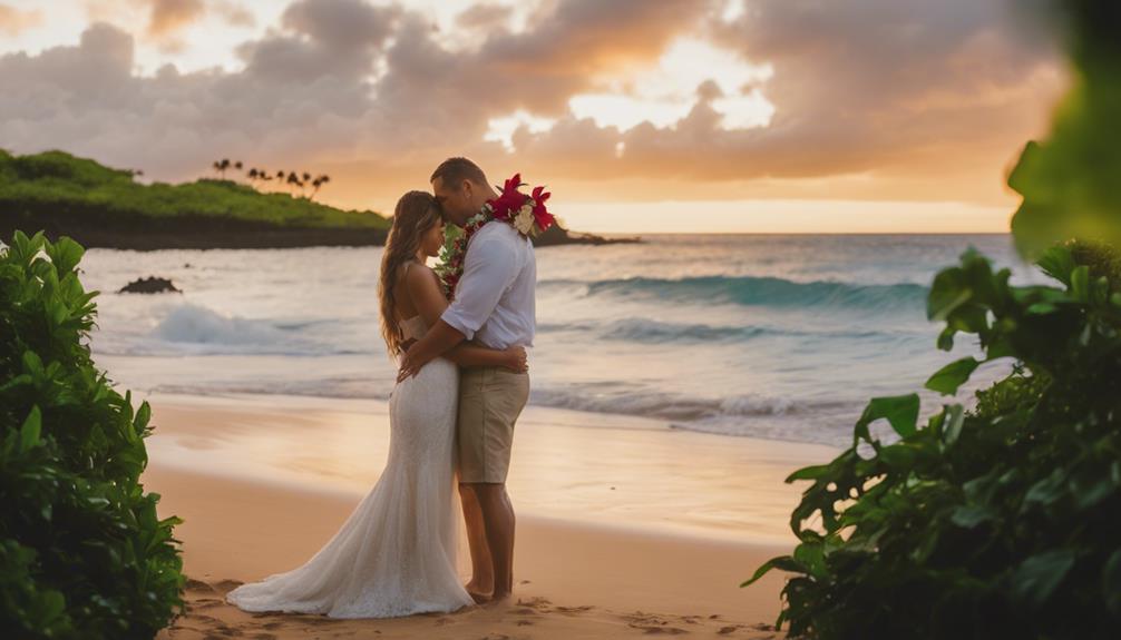 blissful beach wedding ceremony