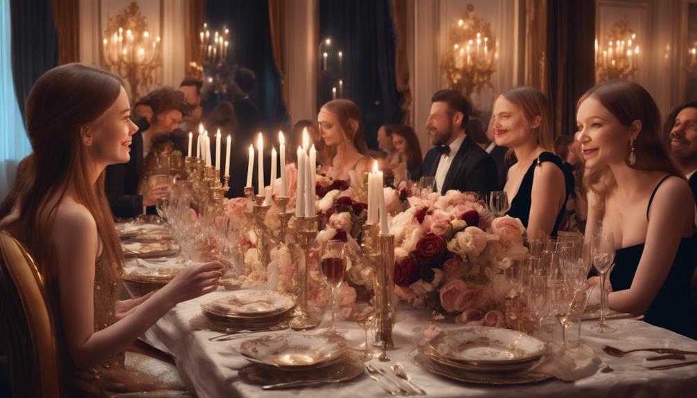 elegant dining with celebrities