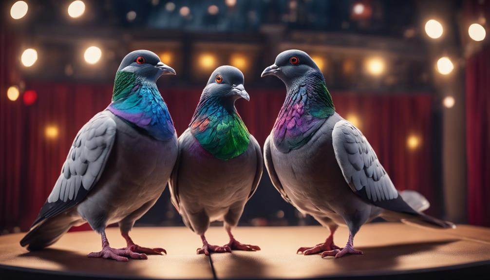 nervous pigeons steal show