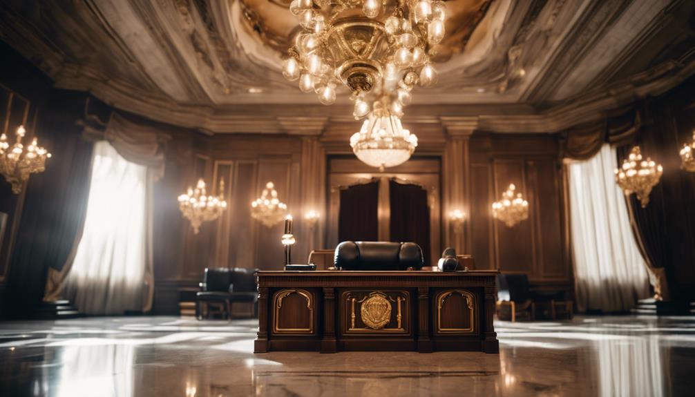 opulence in the courtroom