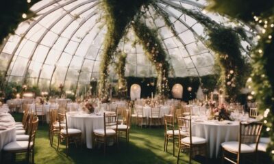 romantic wedding under dome