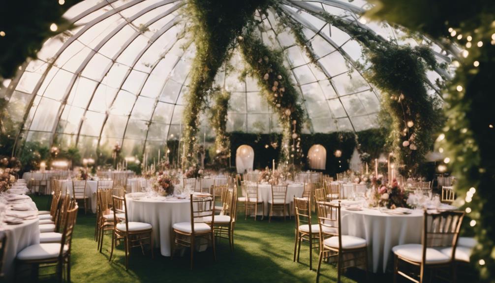 romantic wedding under dome