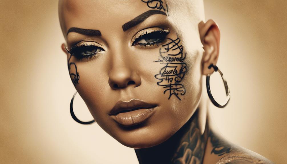unique face tattoo design