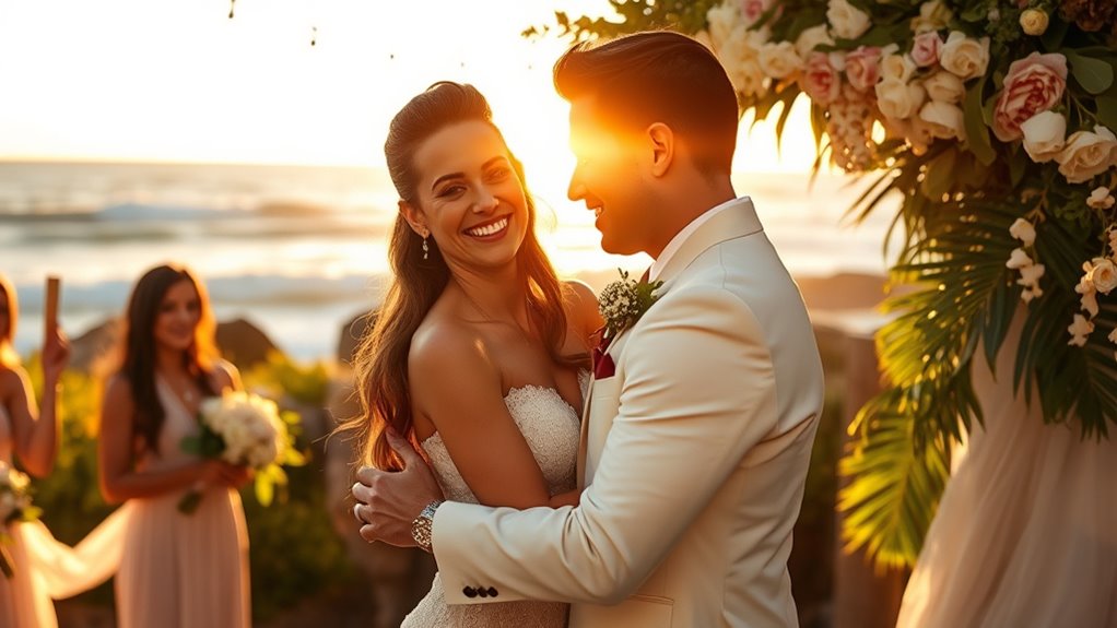 elegant beachside floral simplicity