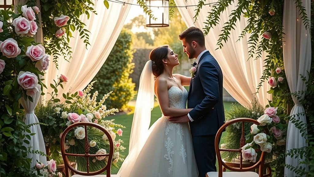 elegant intimate wedding celebration