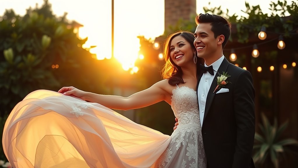 elegant outdoor romantic setting