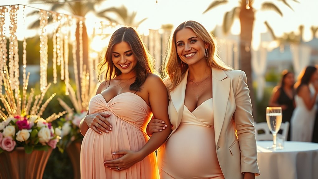 hollywood stars celebrate pregnancies