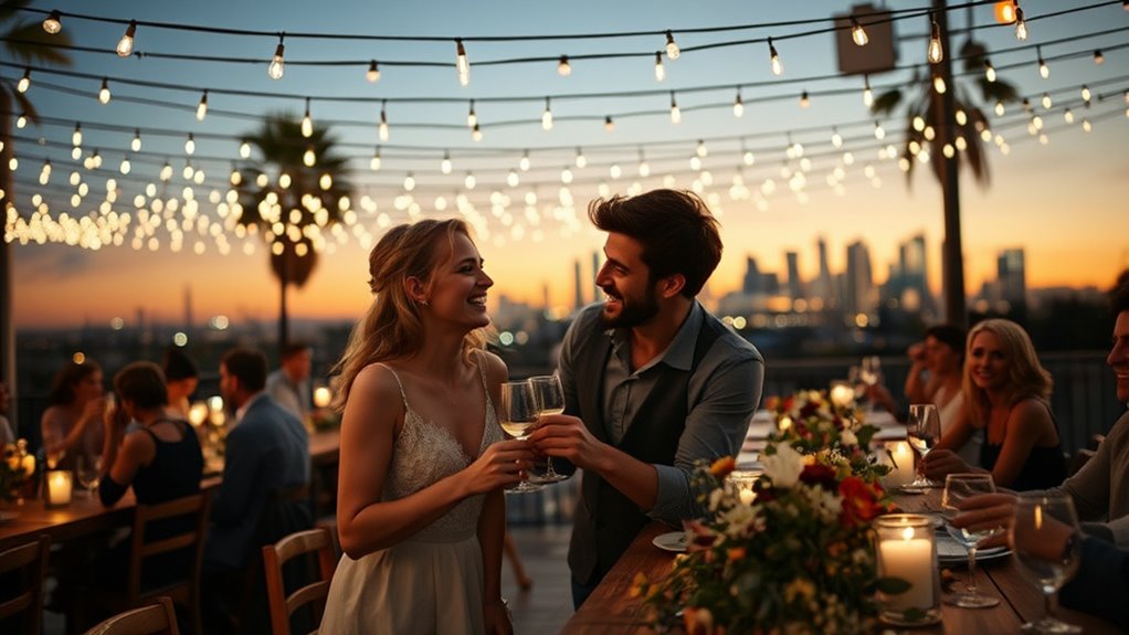 joyful celebration and dancing