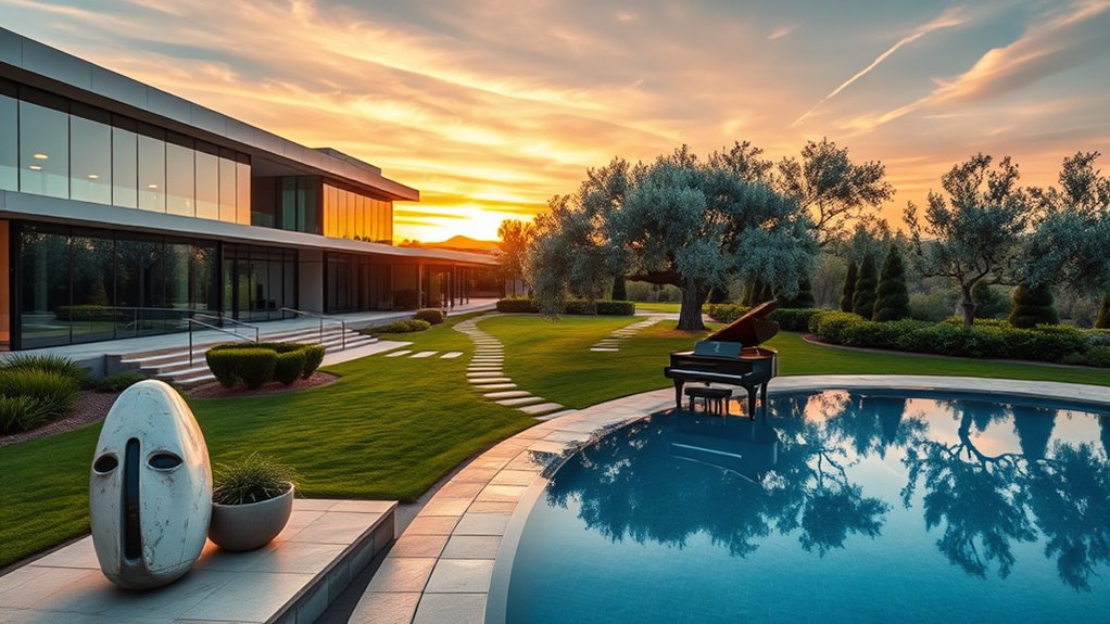 luxury real estate and art