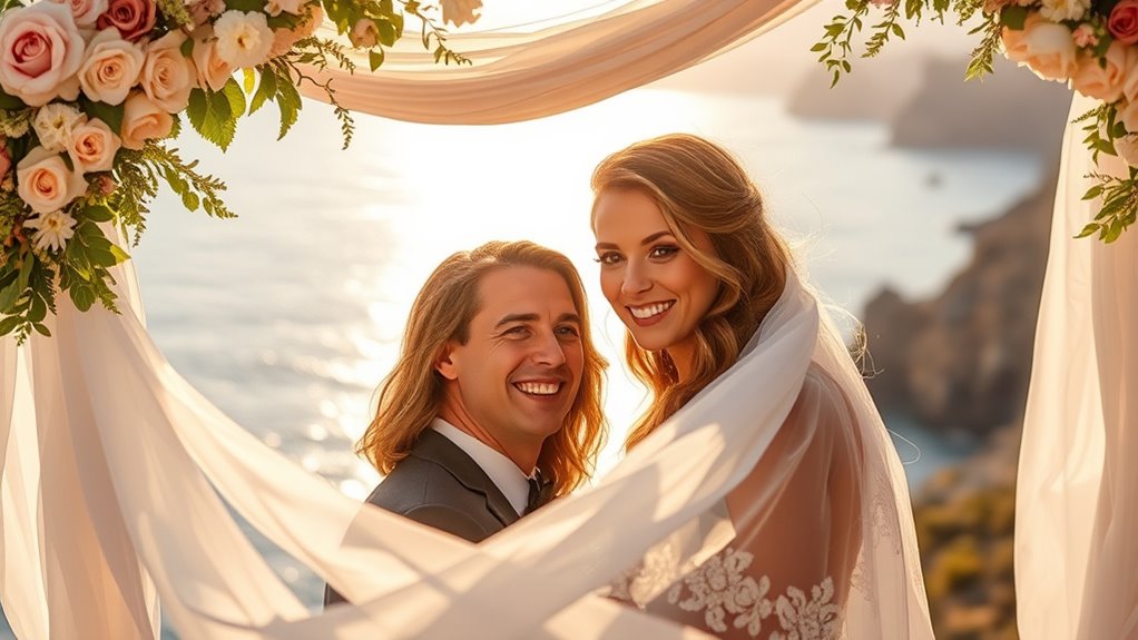 wedding celebration extends coast to coast