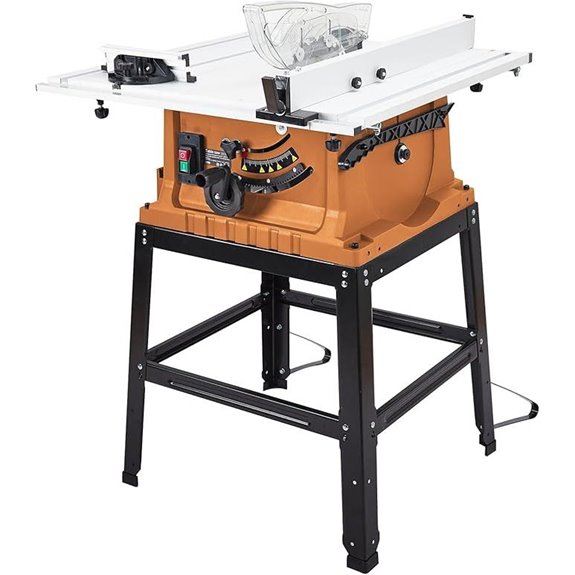 10-Inch Adjustable Blade Table Saw for Woodworking