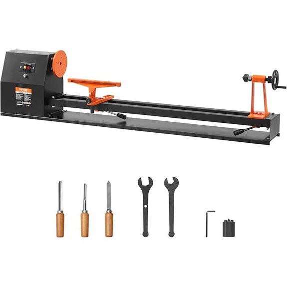 VEVOR 14-Inch Benchtop Wood Lathe with Chisels