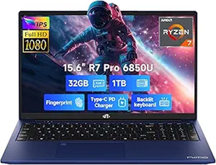 NIMO 15.6 FHD Gaming Laptop with Ryzen 7