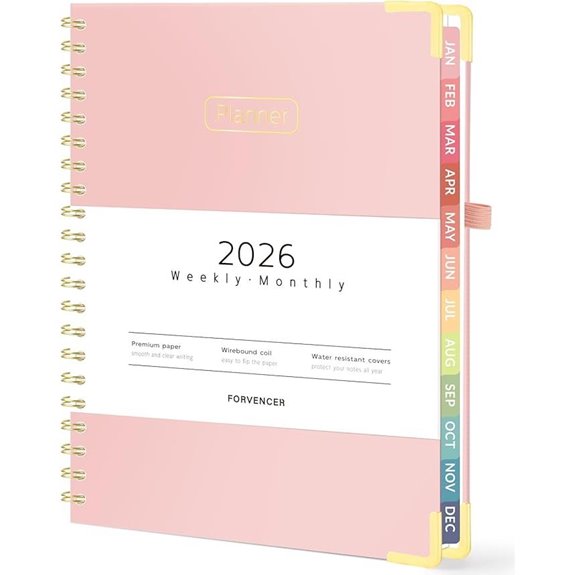 Forvencer 2026 Planner Hardcover Weekly & Monthly Organizer