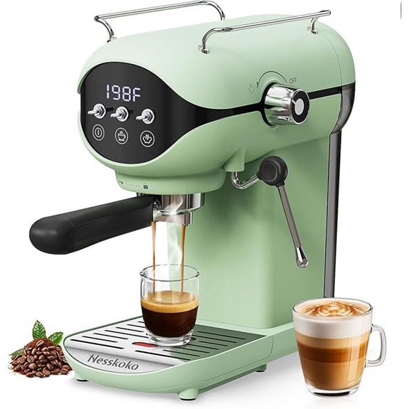 Espresso Machine with Milk Frother 20 Bar Compact