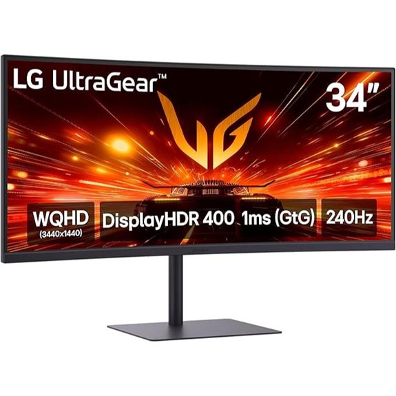 LG 34-Inch Ultragear WQHD Curved Gaming Monitor