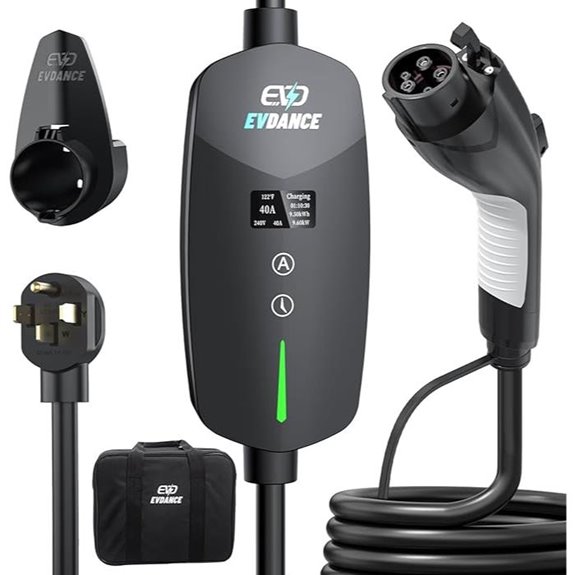 40A Level 2 EV Charger with 25ft Cable