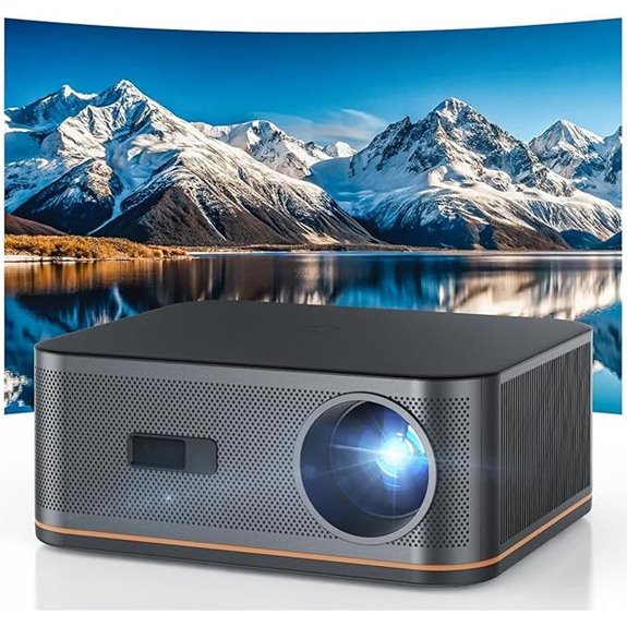 HAPPRUN 4K WiFi Bluetooth Projector for Home Theater