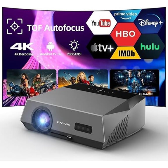 Smart LED 4K Projector with WiFi HDR Dolby Audio