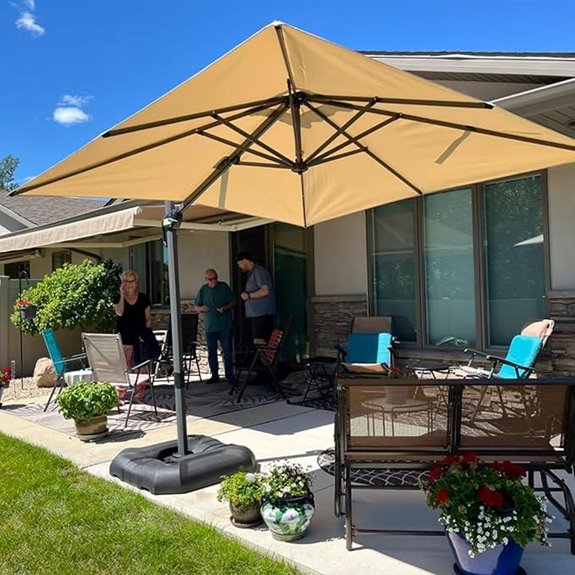 Purple Leaf 8ft Cantilever Patio Umbrella with Rotation