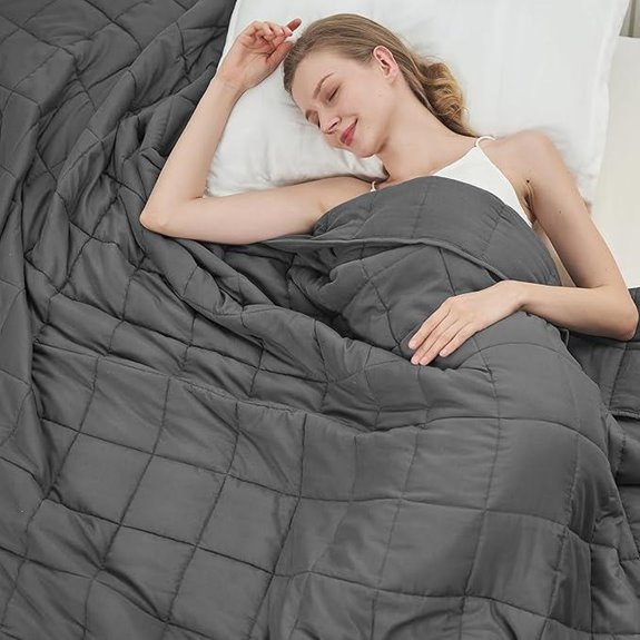 Weighted Blanket for Adults 12lbs Twin Full Size Grey