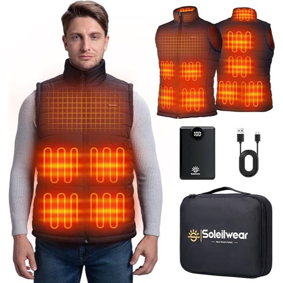 Men's Heated Vest with 12000mAh Battery