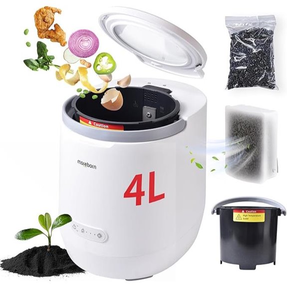 Electric Kitchen Composter with Auto-Cleaning and Low Noise