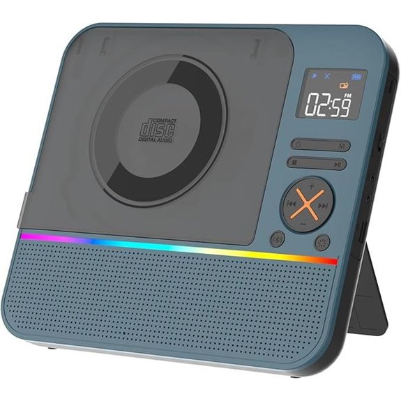 Portable CD Player with Bluetooth and RGB Light