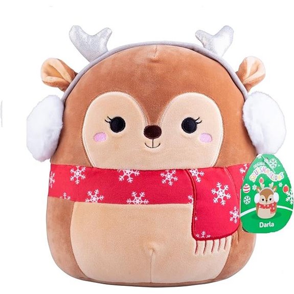 Squishmallows 10-Inch Darla Christmas Deer Plush