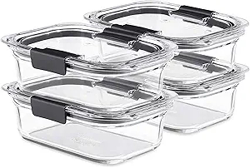Rubbermaid Brilliance Glass Food Storage Set (4-Pack)