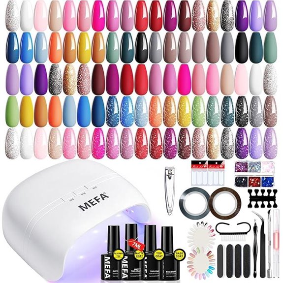 MEFA Gel Nail Polish Kit with UV Light (32 Colors)