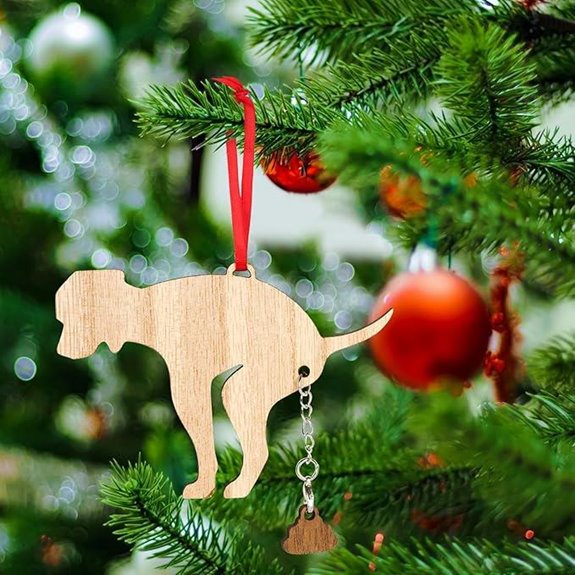 Personalized Dog Pooping Christmas Tree Ornament