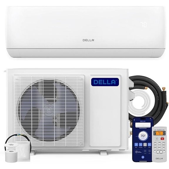 DELLA Motto Mini Split AC 12,000 BTU WiFi Alexa