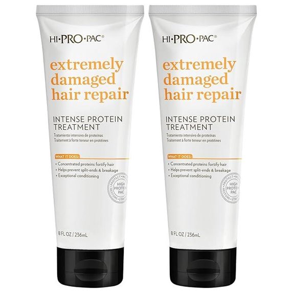 Hi-Pro-Pac Hair Mask 2-Pack for Damaged Hair Repair