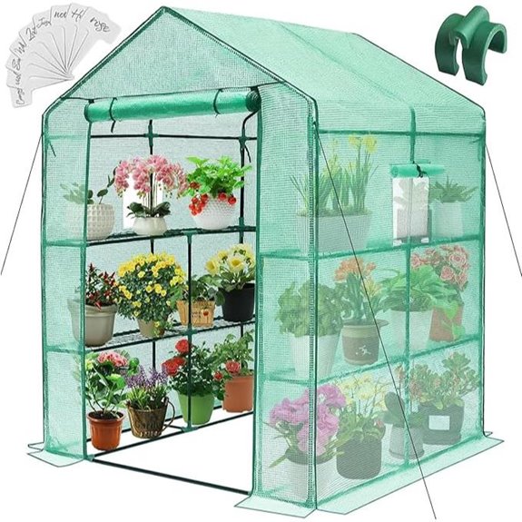 Greengro Greenhouse 57x57x76 Durable 3-Tier Greenhouse