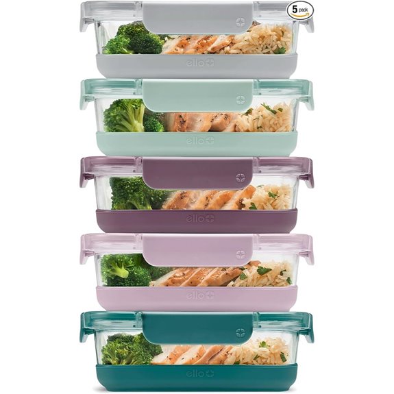 Ello Duraglass 10-Piece Meal Prep Storage Set