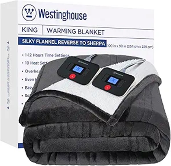 Westinghouse King Electric Blanket with 10 Heat Levels
