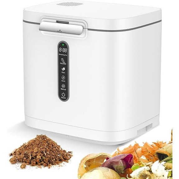 Electric Kitchen Composter with Auto-Clean and LED Display