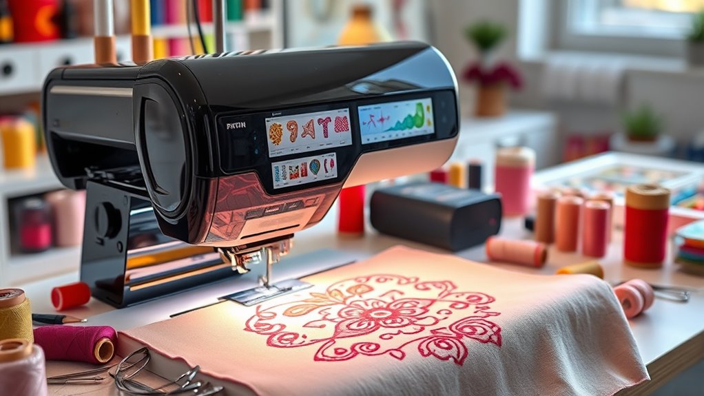 embroidery size and features