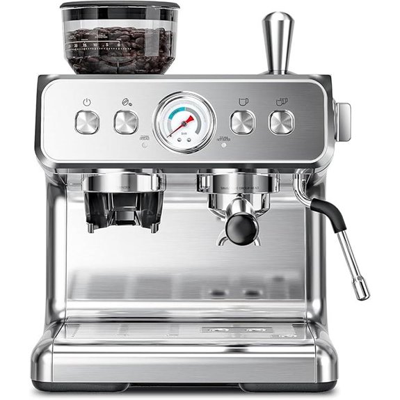 Kismile Espresso Machine with Grinder and Frother