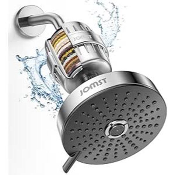 Chrome Shower Head with 25-Stage Chlorine Filter