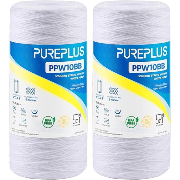 PUREPLUS 5 Micron Whole House Sediment Filter (2 Pack)