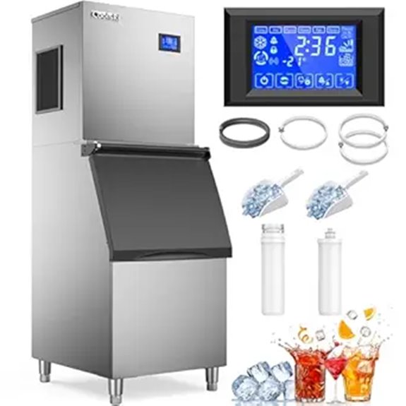 Coolski Commercial Ice Maker 450LBS/24H