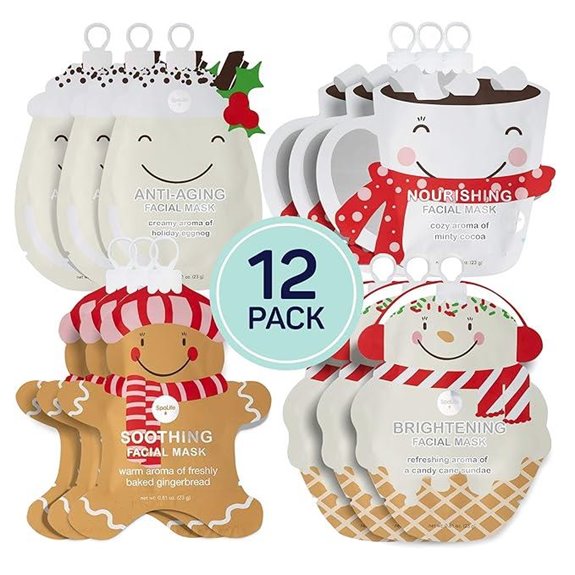 SpaLife Holiday Face Mask Bundle (12-Pack)