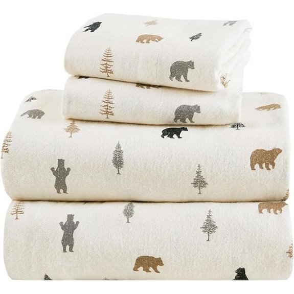 Comfort Spaces King Flannel Sheets with Elastic Pocket