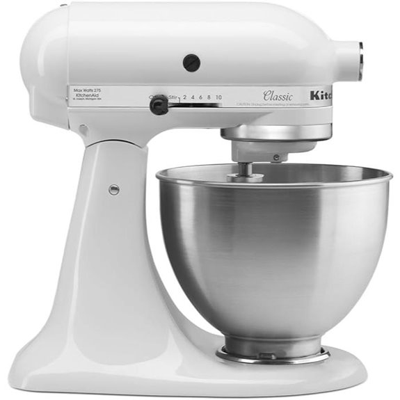 KitchenAid Classic Series 4.5 Quart Tilt-Head Stand Mixer K45SS White