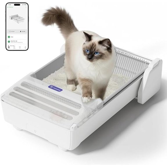 Open-Top Self-Cleaning Cat Litter Box (Large)