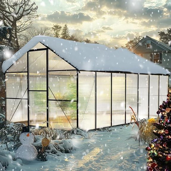 8×14FT Greenhouse for Outdoors and Winter Gardening