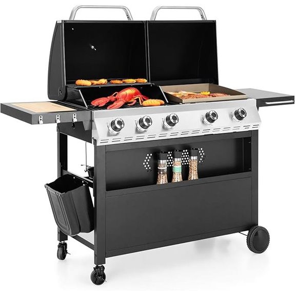 Captiva Propane Gas Grill & Griddle Combo 696 sq in